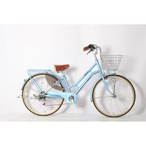 Women Beach Cruiser Bike 24/26 Inch 6 Speed with Steel Fork Aluminum Alloy Rim