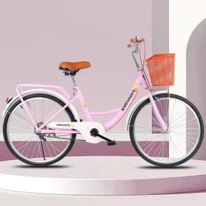 Women Single Speed Bicycles City Bike with Front Basket for Men Classic Urban Commuting Ladies Bike 22-24-26 Inch