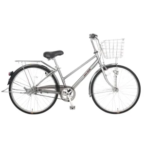 Women’s 26 Inch Urban Bicycle Internal 3 Speed Belt Drive Classic Bike with Basket for City Bicycle