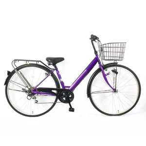 Women’s Classic 26 Inch Bicycle Carbon Steel Frame 3 Speed Aluminum Alloy Rim Belt Drive System City Bike