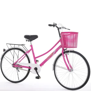 Women’s Commuter Bicycle 24 26 Inch Korean Style Casual High Carbon Steel Frame Ordinary Commuting Bike Front Rear Brakes