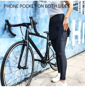 Women’s Cycling Long Pants With Gel Pad Breathable Reflective MTB Bike Tights High Elastic Bicycle Leggings
