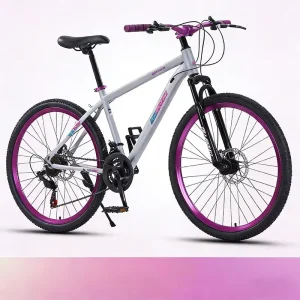 Women’s Mountain Bike Downhill Full Suspension Disc Brake High Carbon Steel Frame 24 Inch Wheels