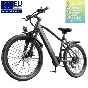 Women’s Urban Explorer Brushless City Bike Carbon Steel Lithium Battery 7-Speed Hydraulic Disc Brakes Lightweight 26-Inch