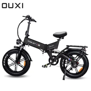 X8 250W Battery Bike 48V 15Ah Hydraulic Brake Full Suspension Fast Folding City Electric Fat Tire Foldable Bike