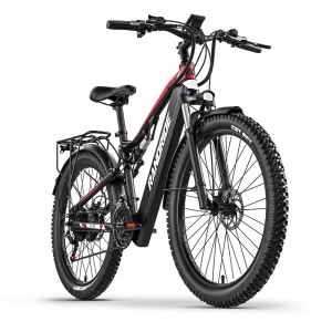 YG90 Electric Mountain Bike Adult 27.5″ Aluminum Frame Brushless Motor Lithium Battery 48V 17Ah