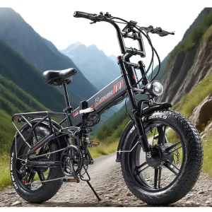 YX20M-2 Brushless Rear Hub Motor Folding Electric Bike 48V 20Ah Lithium Battery 20-Inch Fat Tires Aluminum Alloy Adults