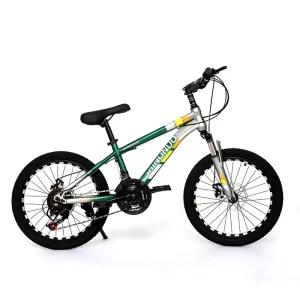 Youth 20 Inch 21 Speed Mountain Bike with Disc Brake and Front Suspension for Cross Country