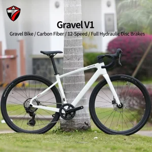 Zhuite GRAVEL V1 Carbon Fiber Rigid Road Bike 12 Speed Dual Disc Brake Full Oil Gravel Cross Country 38C Wide Tire