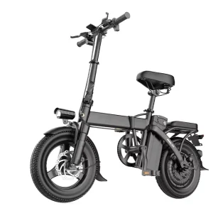 for All Terrain City Commute 3 Speed Carbon Steel Electric Folding Bike with Rear Hub Motor Lithium Battery 15AH
