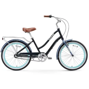 Aluminum Alloy Cruiser Beach Bicycle with Steel Fork, Single Speed