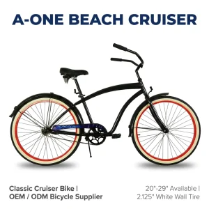New Design Black Sport Beach Cruiser Bike Lowrider Bicycle