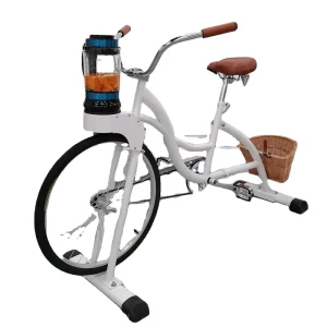 White Adult Cruiser Bicycle Pedal Blender Smoothie Exercise Bike