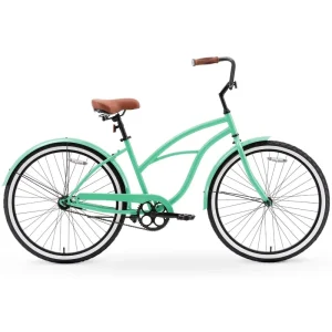 Adult Beach Bicycle, Unisex Beach Bicycle, Steel Single-Speed Women’s City Bicycle for Rental Use