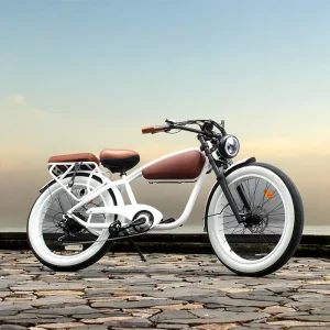 Electric Vintage Bicycle, Fat-Tire Retro Cherokee Road Bike, Electric Snow Bike for City Travel