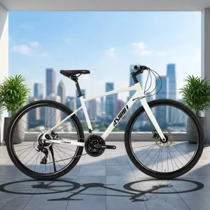 Unisex Hybrid Road Bicycle for Commuting, Fitness, Leisure Riding, and Weekend Trips