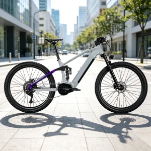 New Electric Hybrid Bicycle, Dual-Suspension Electric Road Bike for Long-Distance Riding