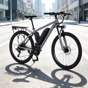High-Speed Electric Hybrid Bicycle with Front Suspension for Adults, Electric Mountain Bike for Riding on Rugged Mountain Terrain