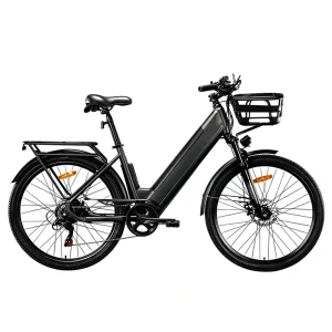 Carbon Steel Frame Electric Hybrid Bicycle with Pedals for Daily Commuting on Mixed Terrain